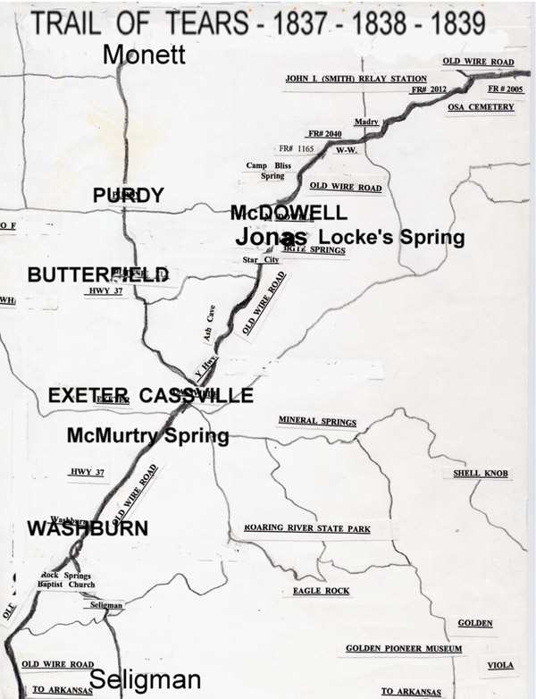 Trail of Tears map